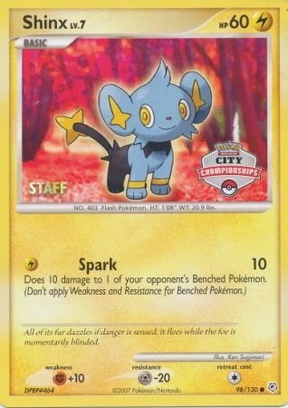 Shinx (98/130) (Staff City Championships Promo) [Nintendo: Black Star Promos] | Mindsight Gaming