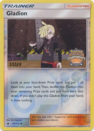 Gladion (95/111) (Regional Championship Promo Staff) [Sun & Moon: Crimson Invasion] | Mindsight Gaming