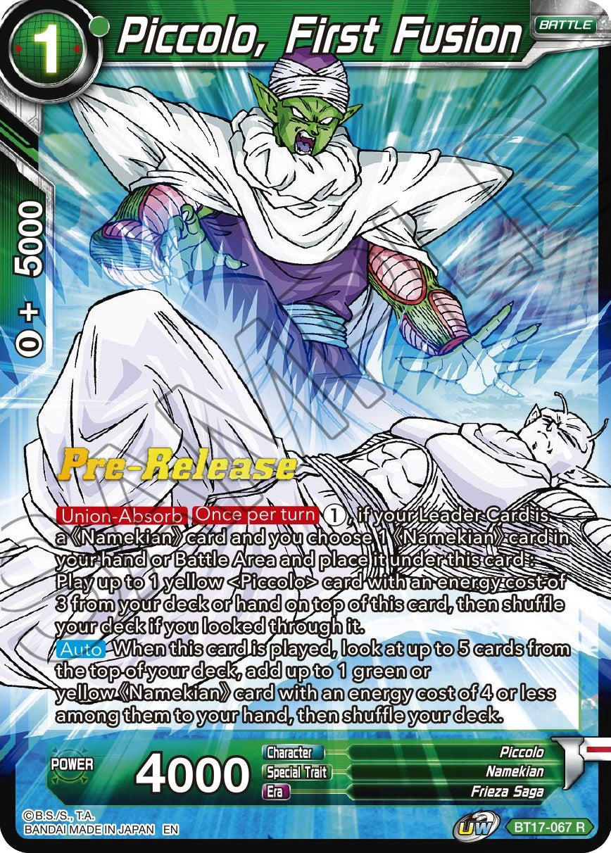 Piccolo, First Fusion (BT17-067) [Ultimate Squad Prerelease Promos] | Mindsight Gaming