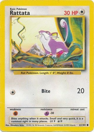 Rattata (61/102) [Base Set Unlimited] | Mindsight Gaming