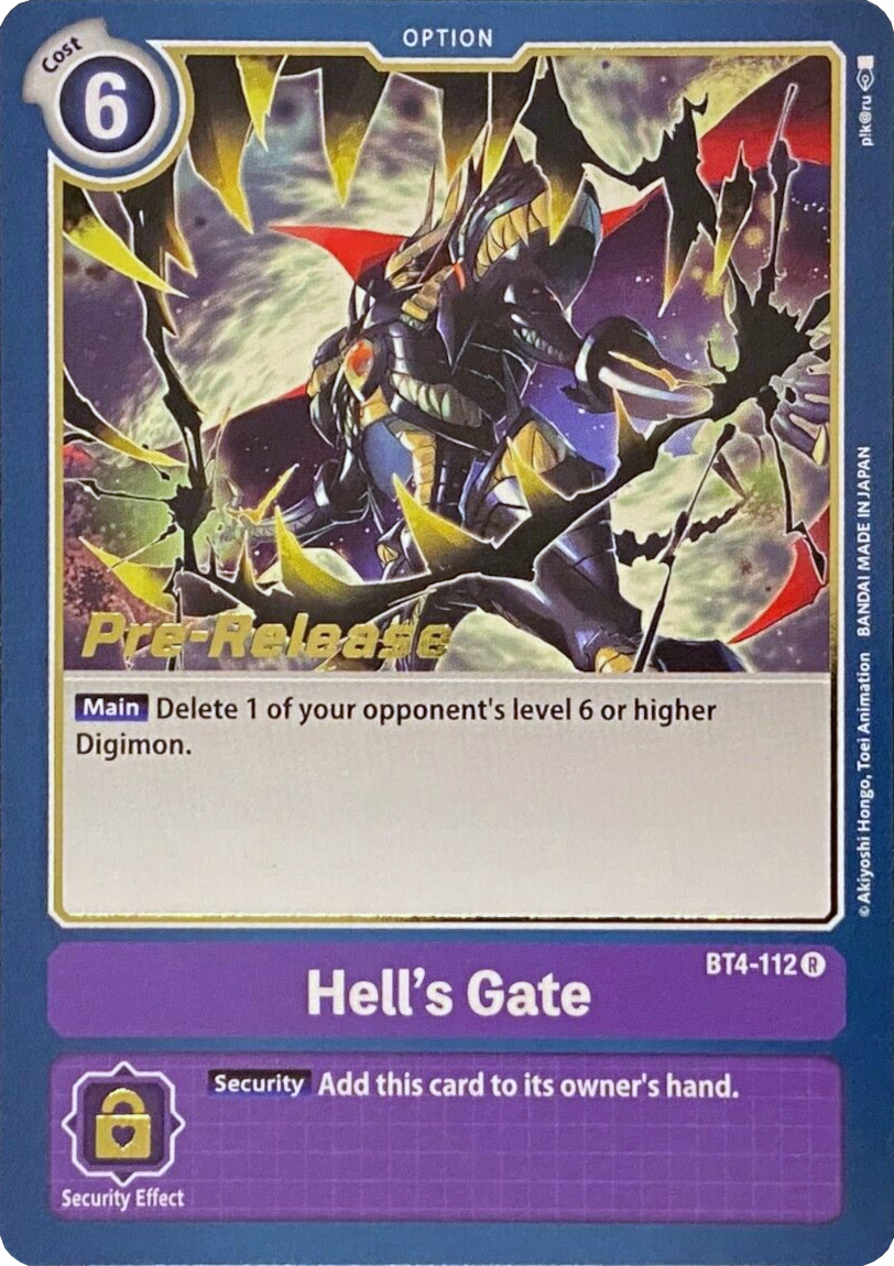 Hell's Gate [BT4-112] [Great Legend Pre-Release Promos] | Mindsight Gaming