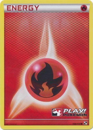 Fire Energy (106/114) (Play Pokemon Promo) [Black & White: Base Set] | Mindsight Gaming