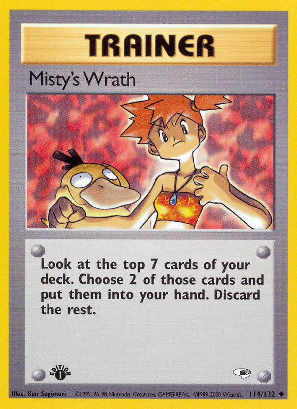 Misty's Wrath (114/132) [Gym Heroes 1st Edition] | Mindsight Gaming