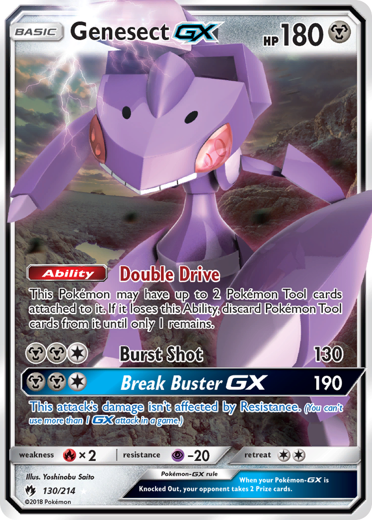 Genesect GX (130/214) [Sun & Moon: Lost Thunder] | Mindsight Gaming