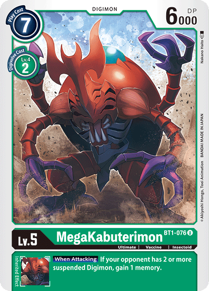 MegaKabuterimon [BT1-076] [Release Special Booster Ver.1.0] | Mindsight Gaming