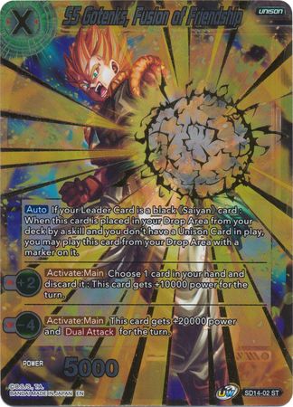 SS Gotenks, Fusion of Friendship (Gold Stamped / Starter Deck - Saiyan Wonder) (SD14-02) [Rise of the Unison Warrior] | Mindsight Gaming