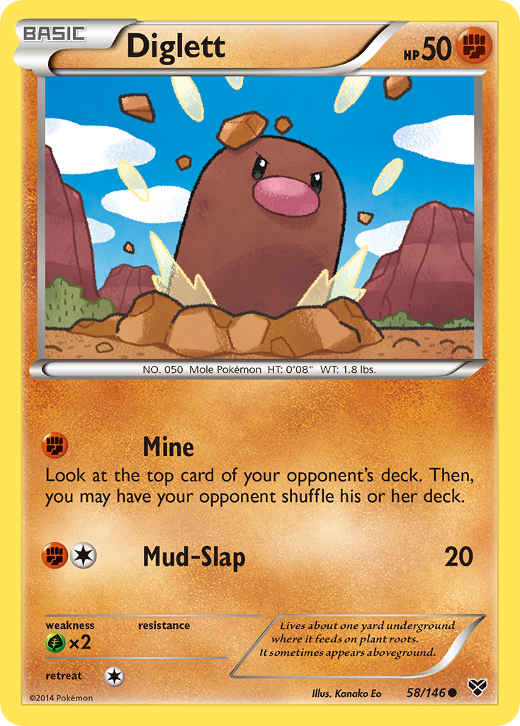 Diglett (58/146) [XY: Base Set] | Mindsight Gaming