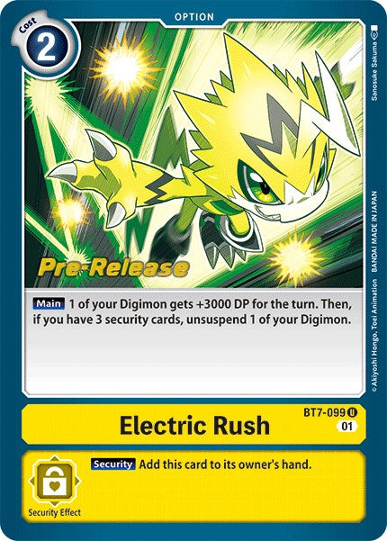 Electric Rush [BT7-099] [Next Adventure Pre-Release Cards] | Mindsight Gaming