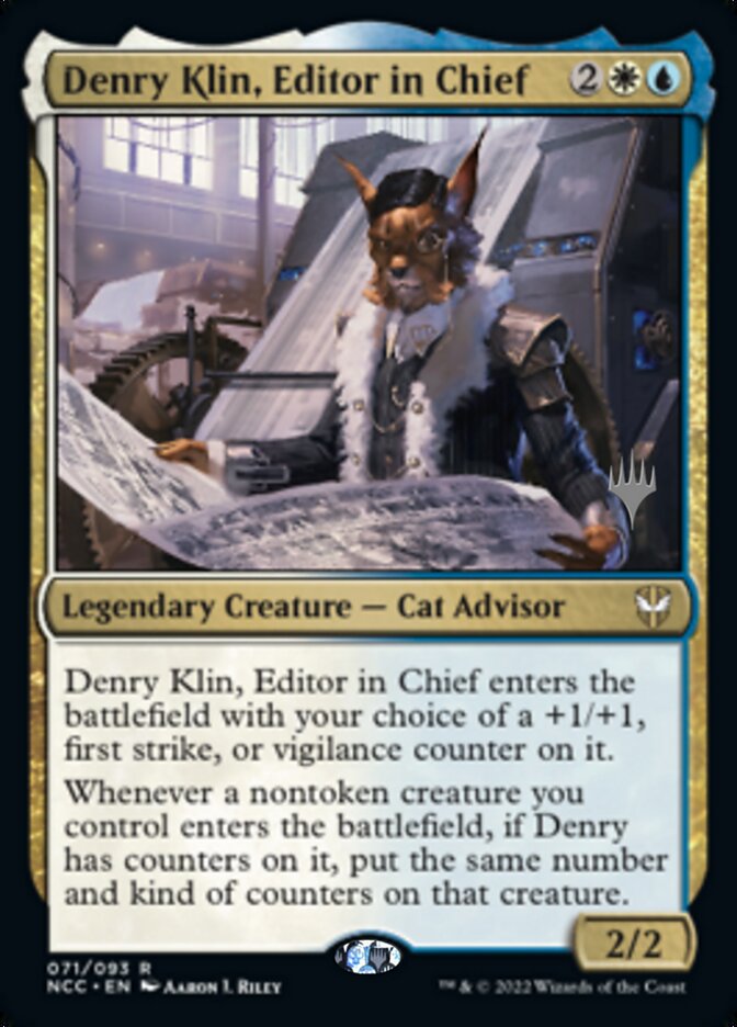 Denry Klin, Editor in Chief (Promo Pack) [Streets of New Capenna Commander Promos] | Mindsight Gaming