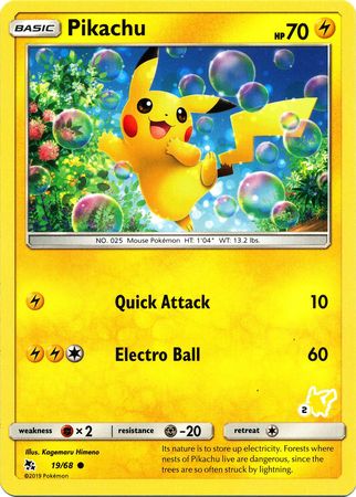 Pikachu (19/68) (Pikachu Stamp #2) [Battle Academy 2020] | Mindsight Gaming