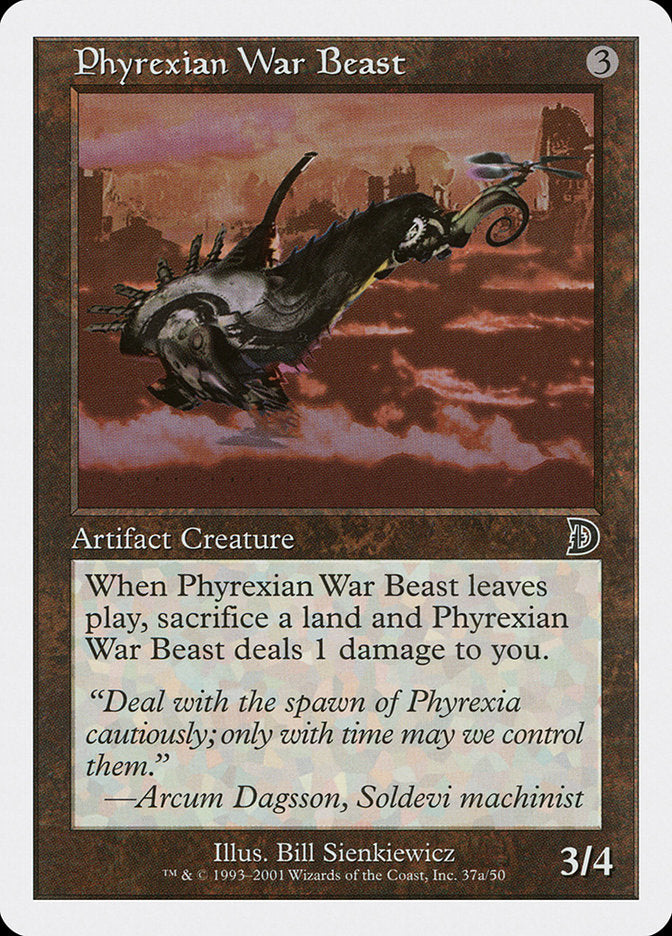 Phyrexian War Beast (Signature on Left) [Deckmasters] | Mindsight Gaming