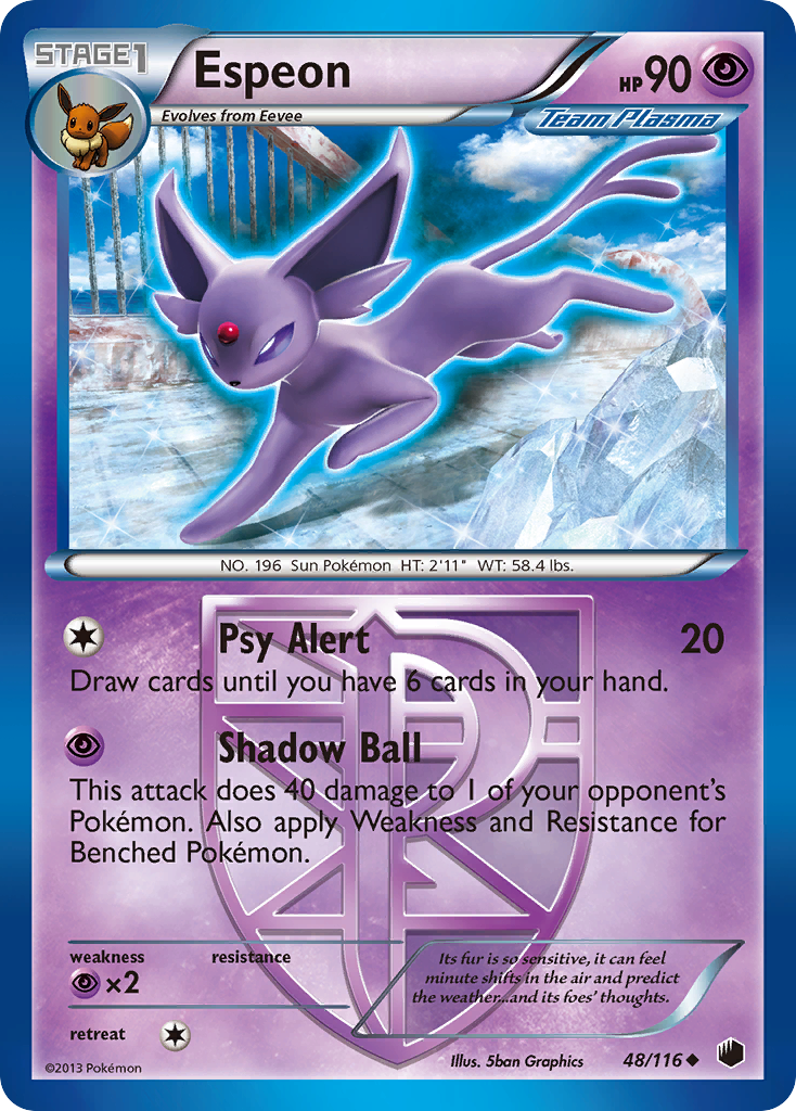 Espeon (48/116) [Black & White: Plasma Freeze] | Mindsight Gaming