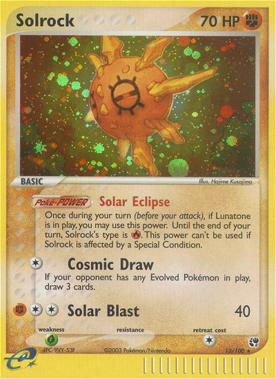 Solrock (13/100) [EX: Sandstorm] | Mindsight Gaming