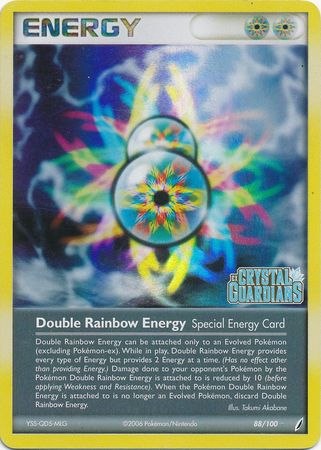 Double Rainbow Energy (88/100) (Stamped) [EX: Crystal Guardians] | Mindsight Gaming