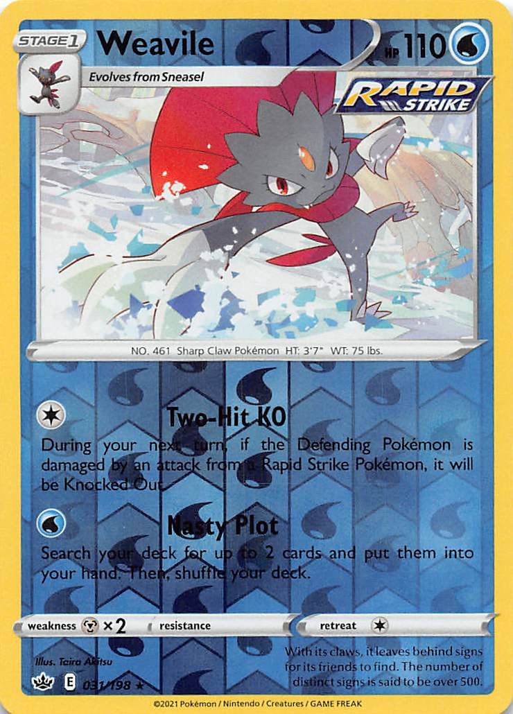 Weavile (031/198) [Sword & Shield: Chilling Reign] | Mindsight Gaming