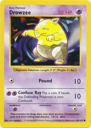 Drowzee (49/102) [Base Set Shadowless Unlimited] | Mindsight Gaming