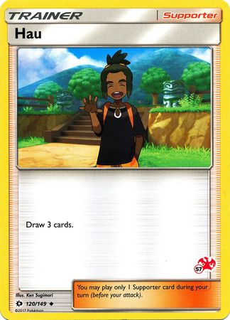 Hau (120/149) (Charizard Stamp #57) [Battle Academy 2020] | Mindsight Gaming