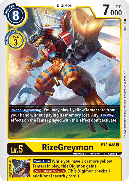 RizeGreymon [BT2-038] [Release Special Booster Ver.1.5] | Mindsight Gaming