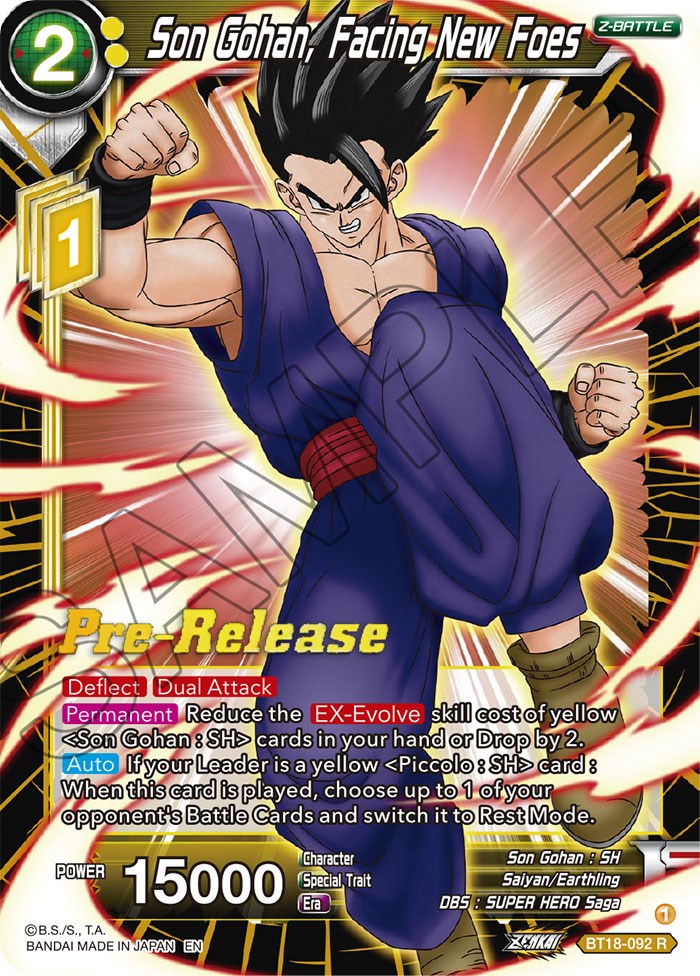 Son Gohan, Facing New Foes (BT18-092) [Dawn of the Z-Legends Prerelease Promos] | Mindsight Gaming