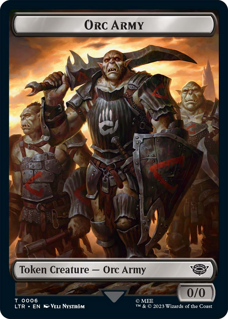 Orc Army (06) // Orc Army (05) Double-Sided Token [The Lord of the Rings: Tales of Middle-Earth Tokens] | Mindsight Gaming