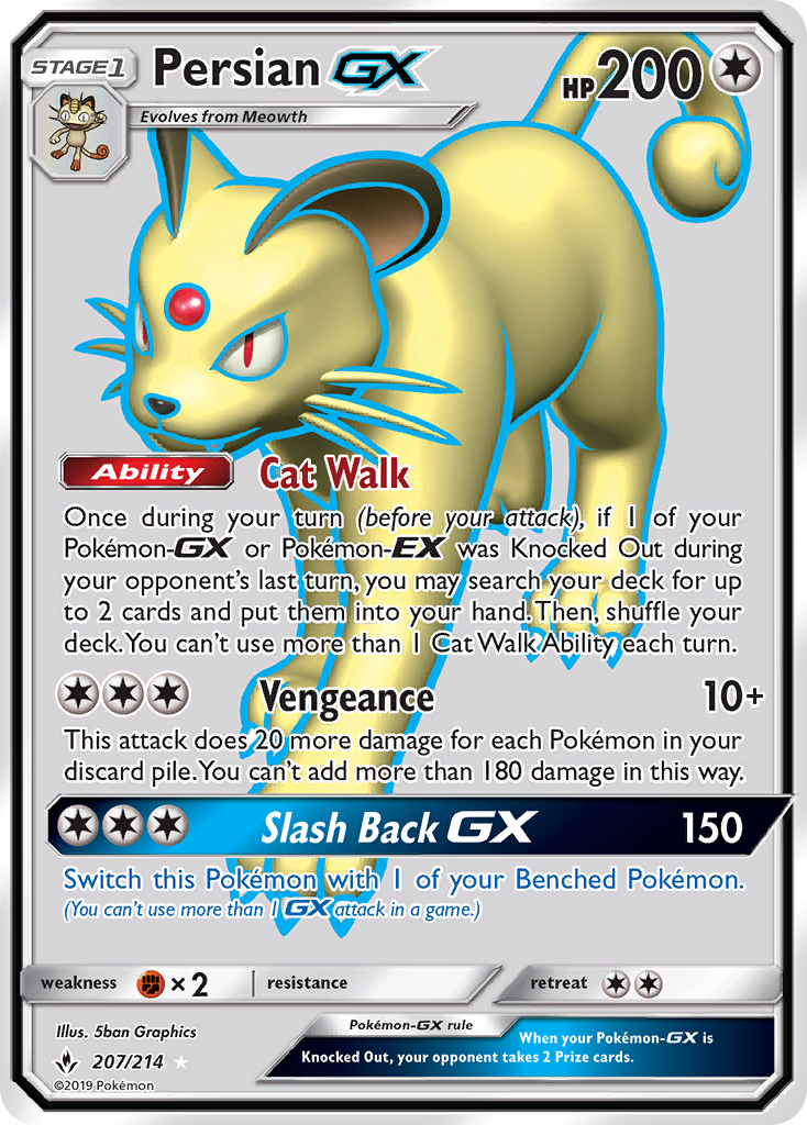 Persian GX (207/214) [Sun & Moon: Unbroken Bonds] | Mindsight Gaming