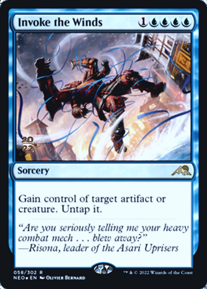 Invoke the Winds [Kamigawa: Neon Dynasty Prerelease Promos] | Mindsight Gaming