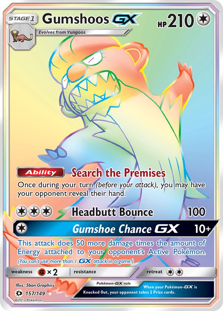 Gumshoos GX (157/149) [Sun & Moon: Base Set] | Mindsight Gaming