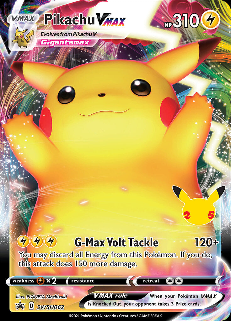 Pikachu VMAX (SWSH062) (Celebrations) [Sword & Shield: Black Star Promos] | Mindsight Gaming