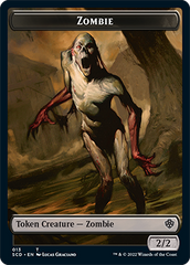 Zombie // Zombie Knight Double-Sided Token [Starter Commander Decks] | Mindsight Gaming