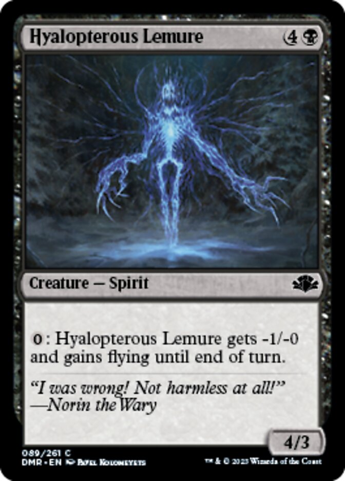 Hyalopterous Lemure [Dominaria Remastered] | Mindsight Gaming