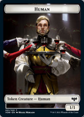 Human (001) // Human Soldier Double-sided Token [Innistrad: Crimson Vow Tokens] | Mindsight Gaming