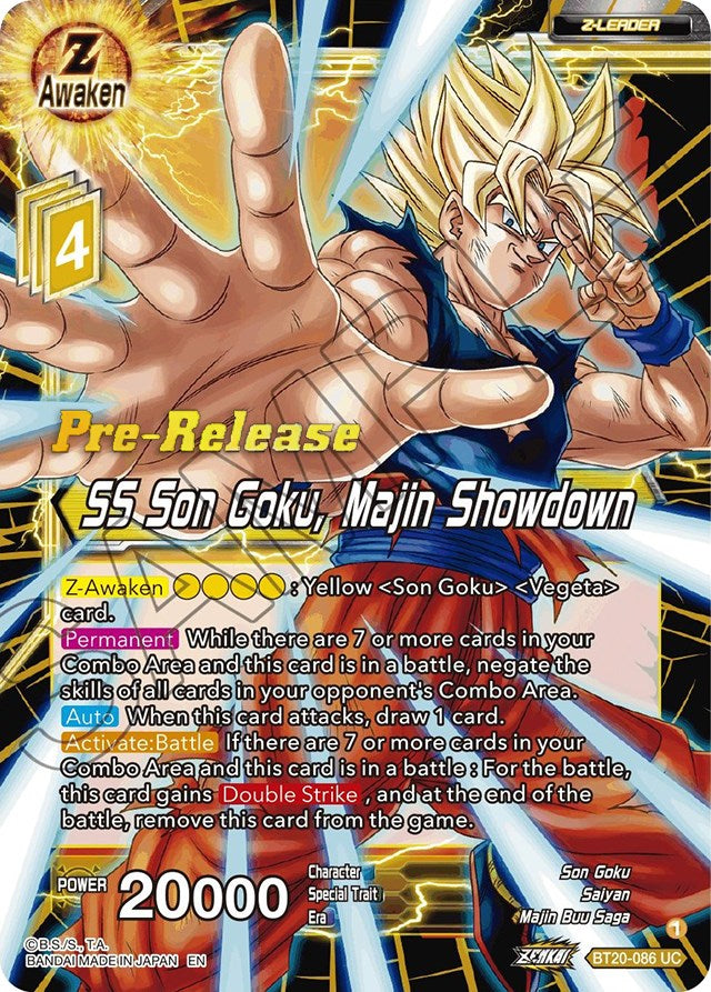 SS Son Goku, Majin Showdown (BT20-086) [Power Absorbed Prerelease Promos] | Mindsight Gaming