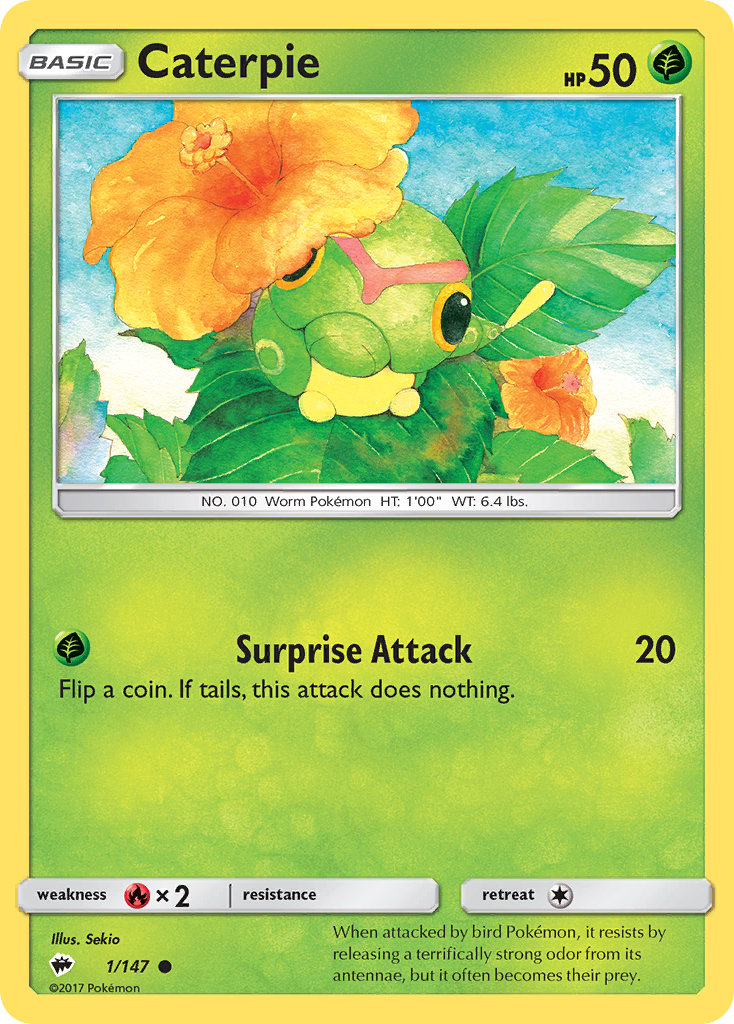 Caterpie (1/147) [Sun & Moon: Burning Shadows] | Mindsight Gaming