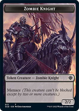 Zombie // Zombie Knight Double-Sided Token [Starter Commander Decks] | Mindsight Gaming