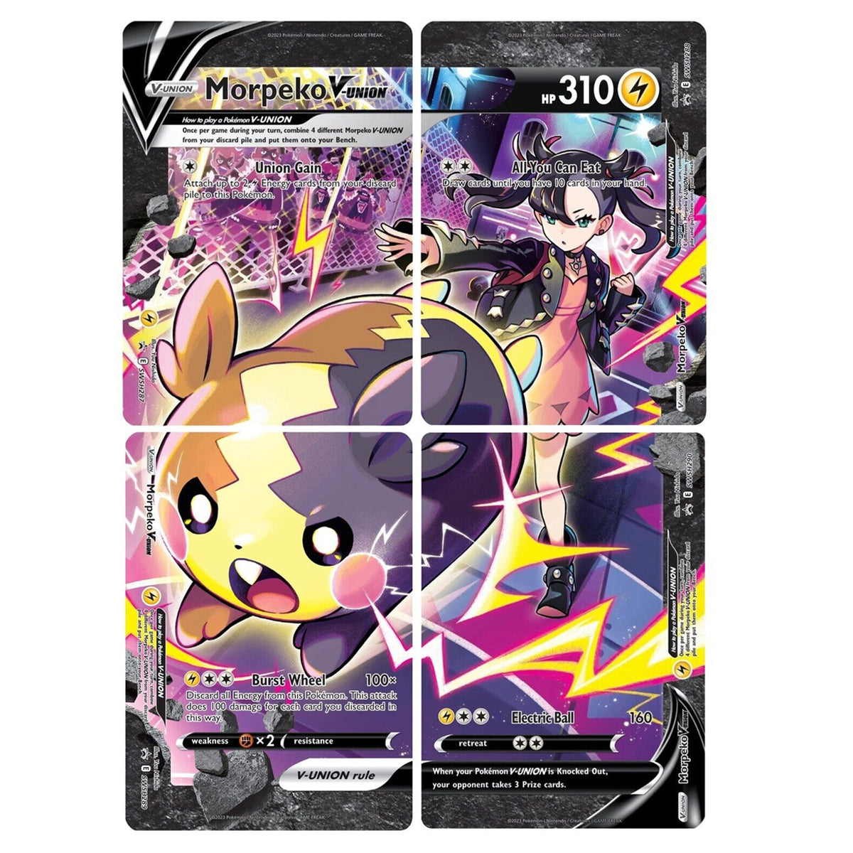 Morpeko V-Union (SWSH287-290) (Set of 4) [Sword & Shield: Black Star Promos] | Mindsight Gaming