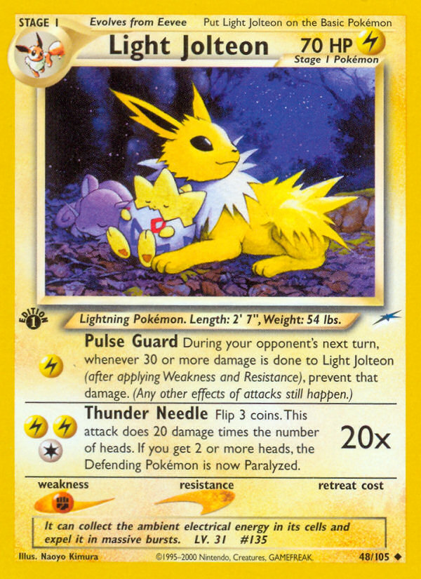 Light Jolteon (48/105) [Neo Destiny 1st Edition] | Mindsight Gaming