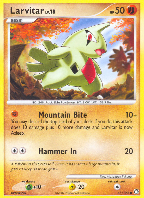 Larvitar (87/123) [Diamond & Pearl: Mysterious Treasures] | Mindsight Gaming