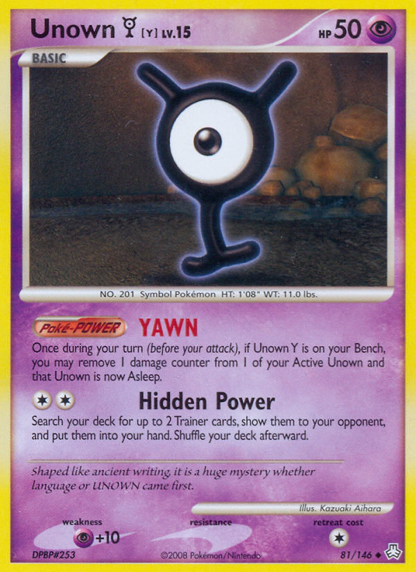 Unown Y (81/146) [Diamond & Pearl: Legends Awakened] | Mindsight Gaming