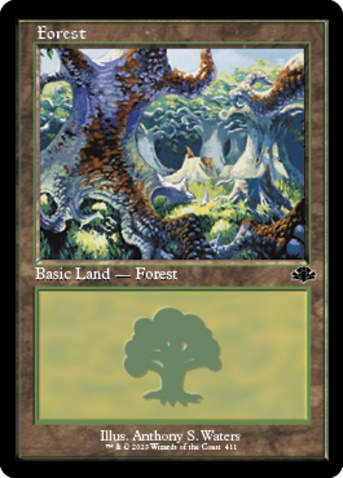 Forest (411) (Retro) [Dominaria Remastered] | Mindsight Gaming