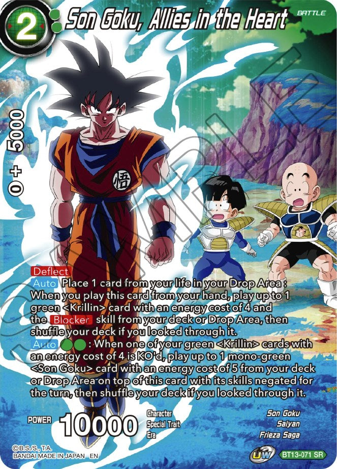 Son Goku, Allies in the Heart (BT13-071) [Theme Selection: History of Son Goku] | Mindsight Gaming