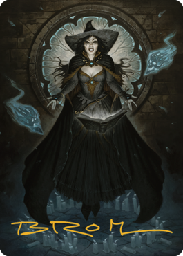 Tasha, the Witch Queen Art Card (76) (Gold-Stamped Signature) [Commander Legends: Battle for Baldur's Gate Art Series] | Mindsight Gaming