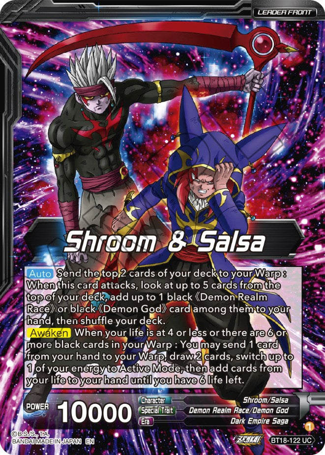 Shroom & Salsa // Demon God Shroom & Salsa, Deadly Genius (BT18-122) [Dawn of the Z-Legends] | Mindsight Gaming