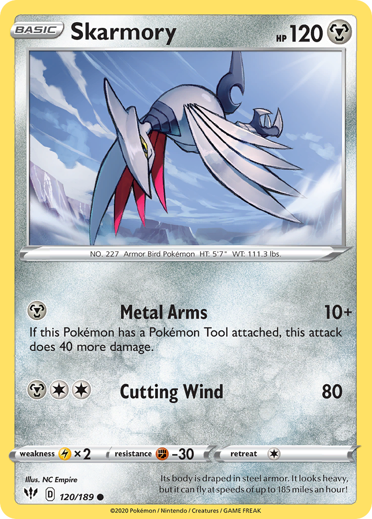 Skarmory (120/189) [Sword & Shield: Darkness Ablaze] | Mindsight Gaming