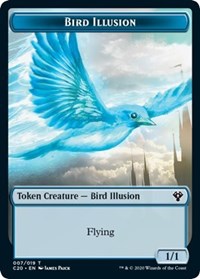 Bird Illusion // Beast (011) Double-sided Token [Commander 2020 Tokens] | Mindsight Gaming