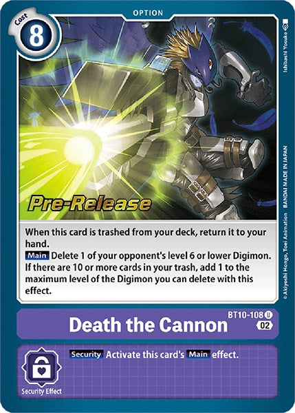 Death the Cannon [BT10-108] [Xros Encounter Pre-Release Cards] | Mindsight Gaming