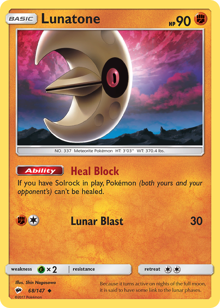 Lunatone (68/147) [Sun & Moon: Burning Shadows] | Mindsight Gaming