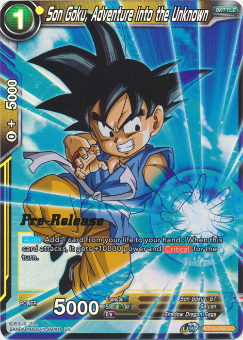 Son Goku, Adventure into the Unknown (BT10-099) [Rise of the Unison Warrior Prerelease Promos] | Mindsight Gaming