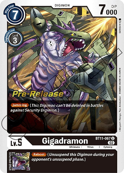 Gigadramon [BT11-067] [Dimensional Phase Pre-Release Promos] | Mindsight Gaming