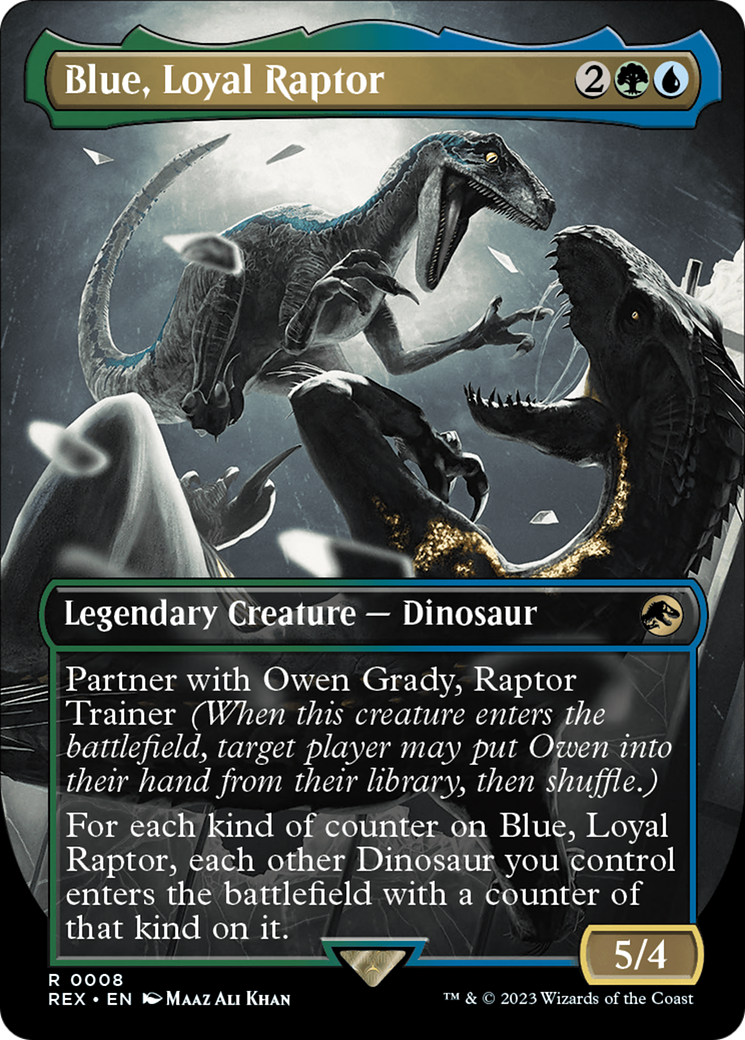 Blue, Loyal Raptor (Borderless) [Jurassic World Collection] | Mindsight Gaming