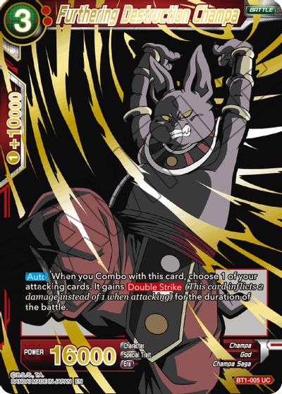 Furthering Destruction Champa (Alternate Art) (BT1-005) [Special Anniversary Set 2021] | Mindsight Gaming